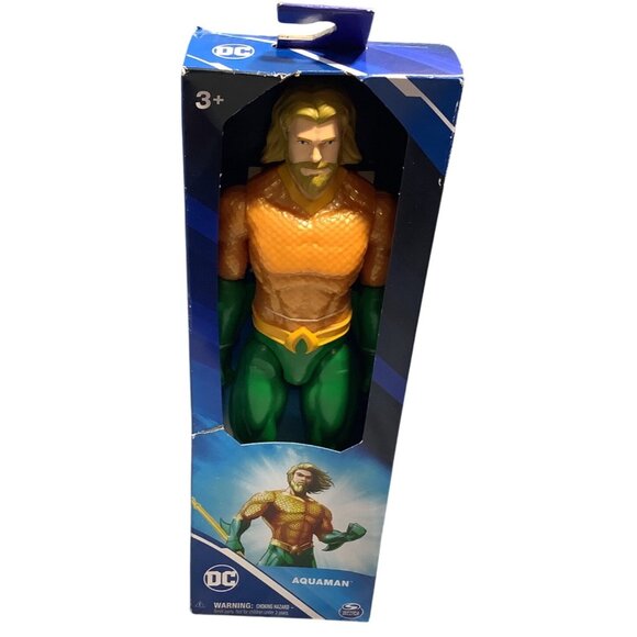DC Aquaman 12" Action Figure By Spin Master Green and Gold Suit - Picture 2 of 4